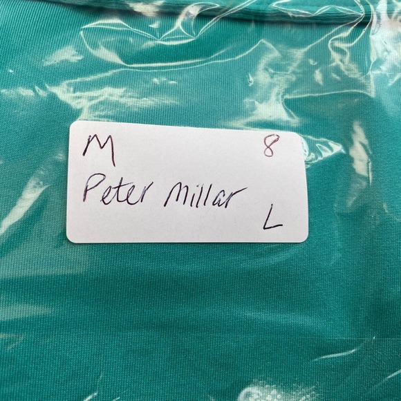 Peter Millar Summer Comfort Shirt Mens Large Green Solid Performance Jersey Polo - Picture 11 of 11